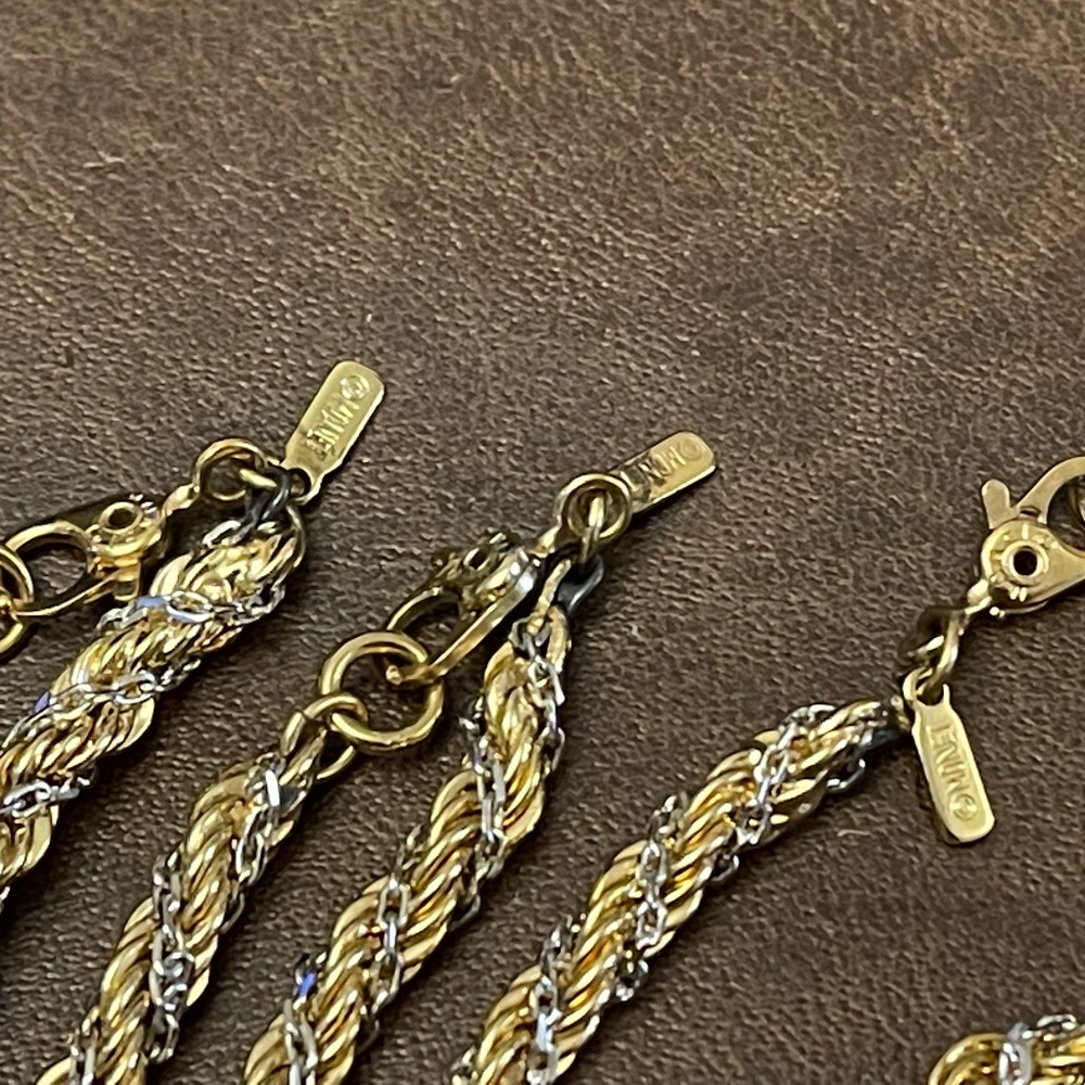 Vintage Monet Set Necklaces Bracelet Earrings - Picture 4 of 8